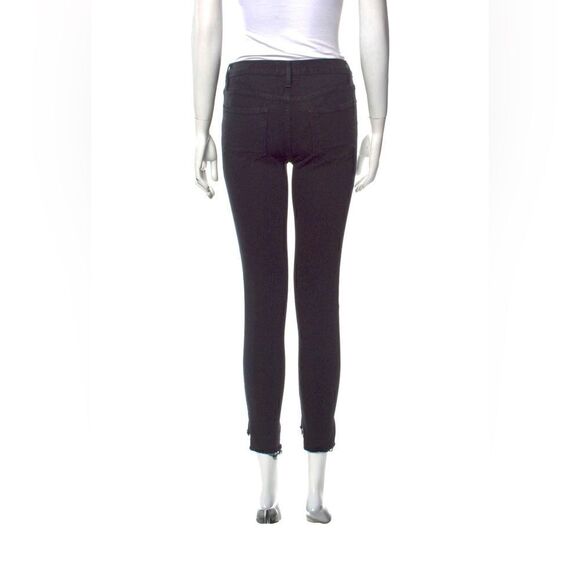 Frame Skinny Jeans Ankle in black with Raw edged hem.Perfect comfy jeans!Size 24 - Picture 2 of 3